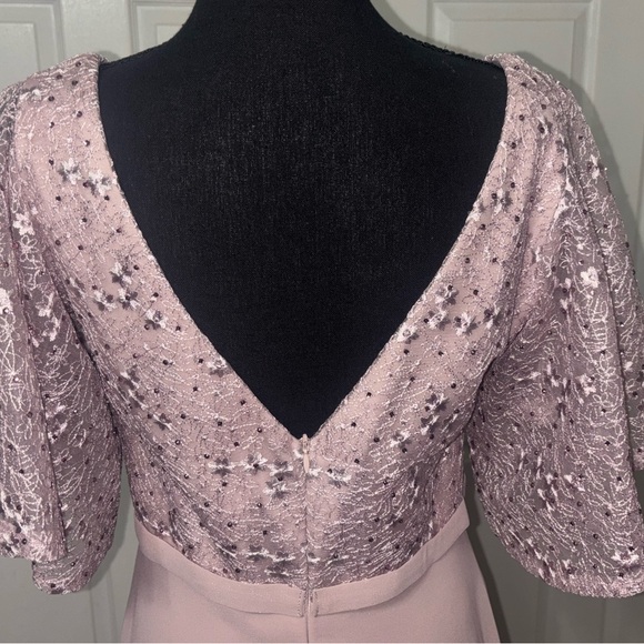 Lavender Lace Top Chiffon Maxi Dress - Picture 4 of 4